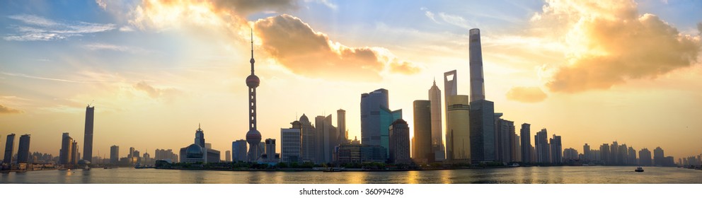 Shanghai Skyline Silhouette Images Stock Photos Vectors Shutterstock