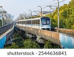 Shanghai rail transit train in operation
