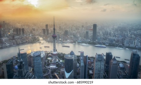 Shanghai skyline city scape, Shanghai luajiazui finance and business district trade zone skyline, Shanghai China - Shutterstock ID 685990219
