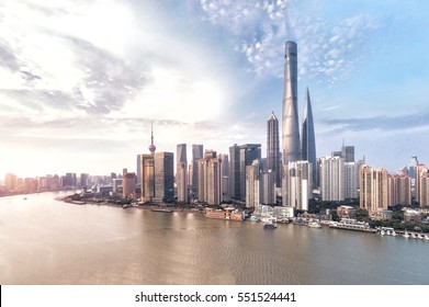 Shanghai Skyline And Cityscape