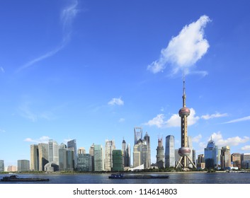 Shanghai Skyline At New Attractions Landscape