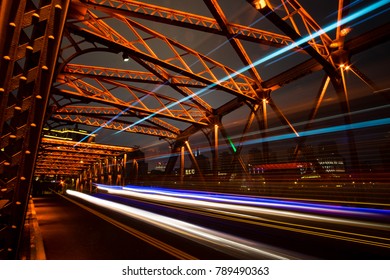 Shanghai Waibaidu Bridge At Night