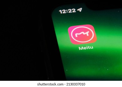 Shanghai,China-Feb. 25th 2022: Close Up Meitu Mobile App Icon On Phone Screen. A Chinese Photo Editing App And Software Company