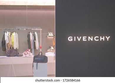 ShanghaiChina-May 2020: Close Up Shop Sign Of GIVENCHY. French Fashion Brands