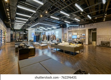 Shanghai.China-MAY,1st,2017;nike Store Interior Display.Famous Sports Fashion Brand Worldwide And It Is One Of The World's Largest Suppliers Of Athletic Shoes And Apparel.It's The First Brand In Chin