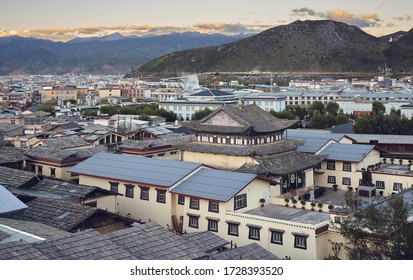 Shangri La Skyline At Dusk, Diqing Tibetan Autonomous Prefecture, China.