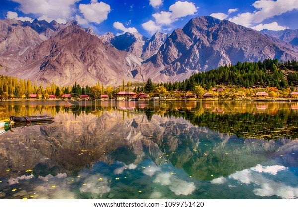 Shangrila Hotel Kachura Lake Skardu Pakistan Stock Photo (Edit Now ...