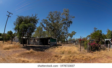 Shanty Home Lifestyle On Prospecting Gem Fields Of Outback Australia, Fish Eye Lens