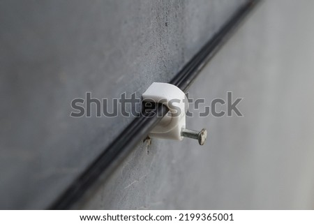 the shape of the cable clamp is white