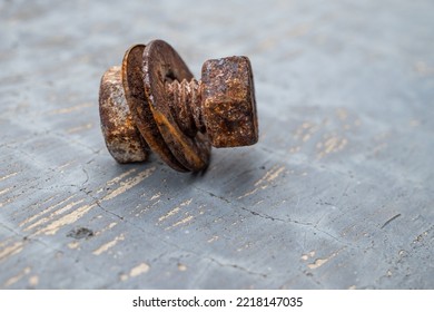 The Shape Of A Rusty Bolt Nut