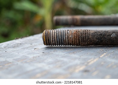 The Shape Of A Rusty Bolt Nut