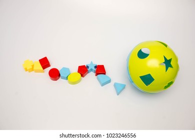 Shape Sorting Ball On White Background