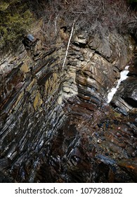 Shapes In Rock Face, Bull River, Cranbrook, Bc, Canada