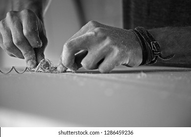 Shaping Surfboard Close Up 2