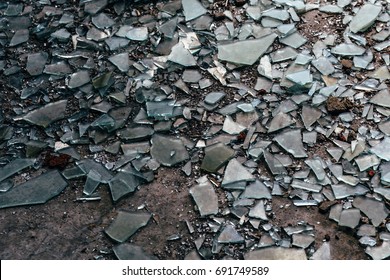 Shards Of Broken Glass On The Floor
