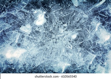 Shards of glass, background, texture. Toned
