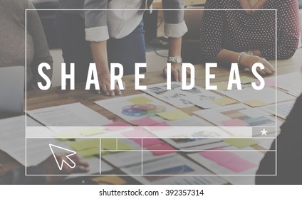 Share Ideas Moments Connection Information Concept