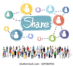 Share Sharing Connection Networking Concept