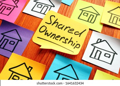 Shared Ownership Phrase And Drawn Houses.