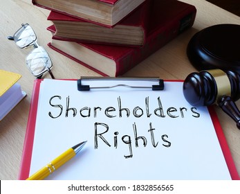 Shareholders rights is shown on the conceptual business photo
