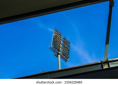 Sharjah, UAE - September 16, 2016 : Stadium Lights At Sharjah Cricket Stadium