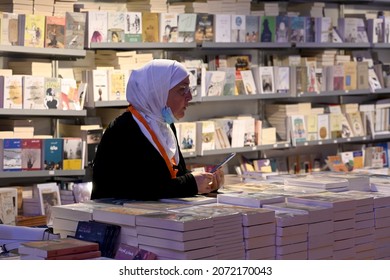 Sharjah, UAE-November-09-2021: 40th Sharjah International Book Fair At Expo Centre Sharjah.