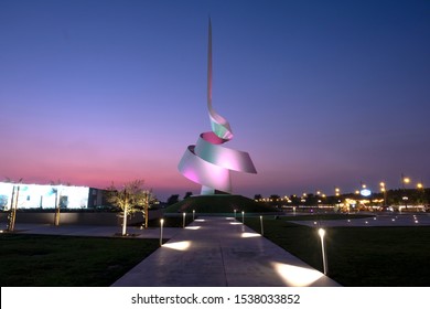 Sharjah/UAE-21-10-2019:This Landmark Sculpture Stands Close To Sharjah University City And Sharjah International Airport, At The Front Of The House Of Wisdom.