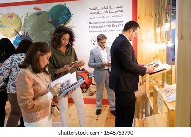 Sharjah/UAE-October-30-2019: The Visitors At The 38th International Book Fair, Sharjah.