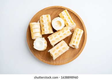 Shark Bones Dried On A Saucer On White Background	