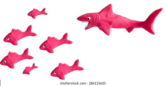 pink shark toy