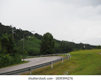 Sharp Curve Road On The Hill