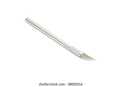 A sharp hobby knife isolated on white - Powered by Shutterstock