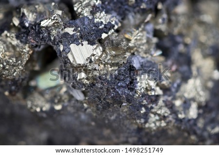 Sharp macro close-up image of zinc and lead blend ore nugget suitable for illustrating treasure value concepts