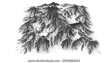 Sharp Mountain Snow Peak is a high-resolution illustration showcasing a rugged, snow-capped mountain peak with sharp, jagged edges under a clear blue sky.
