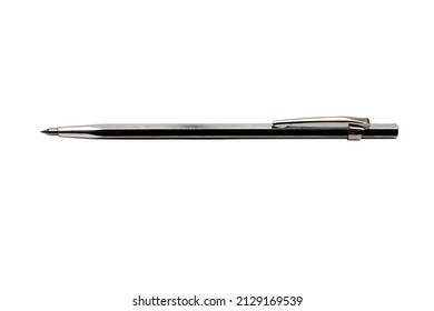 Sharp stainless steel metal scribbler for locksmith work - Shutterstock ID 2129169539