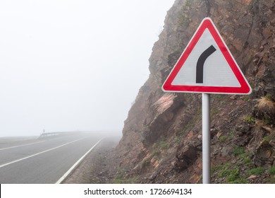 Sharp Turn Warning Road Sign