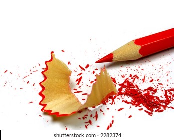 Sharpened pencil and wood shavings - Powered by Shutterstock