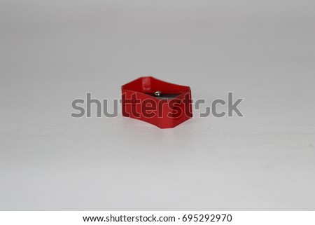 sharpner on white floor