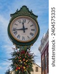 The Sharpsburg Town Clock Decorated for the Holidays, Maryland USA