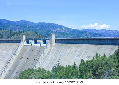 Shasta Dam - Concrete Arch-gravity Dam Across The Sacramento River In Northern California In The United States