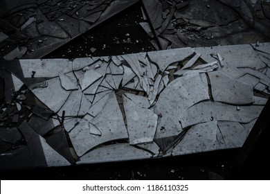 Shattered Glass On The Floor