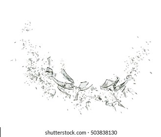 Shattered Glass On White Background