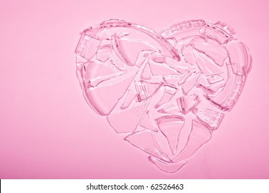 Shattered Heart With Copyspace