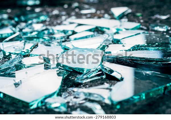 Shattered and\
splitted glass Pieces. Glass\
texture