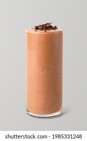 Shaved Dark Chocolate Milkshake On Background Mockup