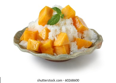 Shaved Ice dessert with Fresh Mango