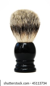 A Shaving Brush On White Background.