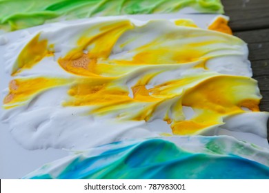 Shaving Cream Foam Blue Green Yellow White Water,bright,bubbles,environment,acrylic,decoration,transparent,beauty,colorful,isolated,paint,design,nature,pattern,art,natural,beautiful,color,abstract