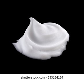 Shaving Foam Isolated On Black Background