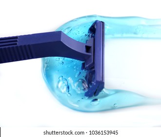 Shaving Gel On A White Background